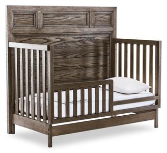 Foundry Convertible Panel Toddler Bed - Brushed Pewter Official