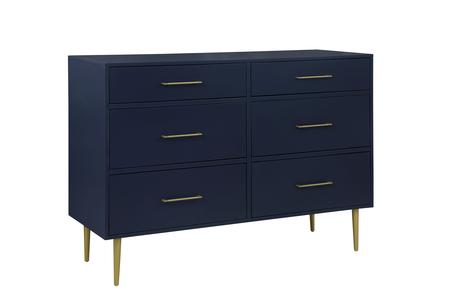 Valerie Glam 6 Drawer Dresser - Navy Cheap Sale Pay With Paypal