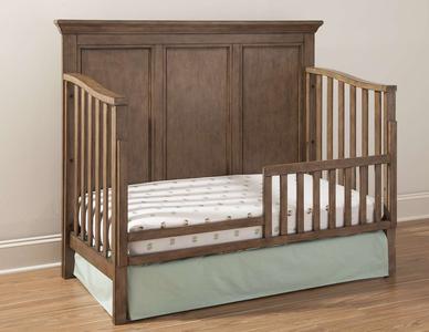 Hanley Convertible Crib with Toddler Guard Rail Package - Cashew Low Cost For Sale