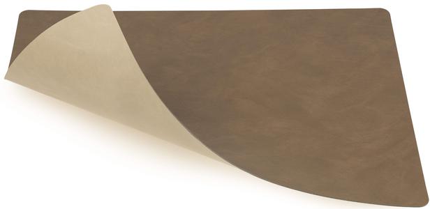 LIND DNA Placemat Nupo - Leer - Brown / Sand - dubbelzijdig - 45 x 35 cm Browse