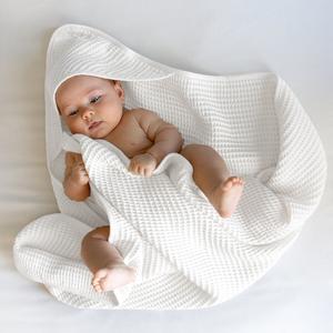 Waffle Hooded Baby Towel For Cheap Pice