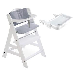 hauck Alpha /Beta  High Chair Tray Table, White & Deluxe Seat Cushion Pad, Grey Clearance Amazing Pice