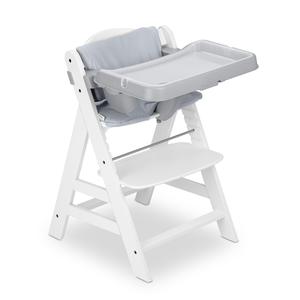 hauck Alpha  Grow Along White Wooden High Chair, Grey Tray Table, & Cushion Cheap Get Authentic