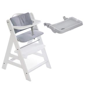 hauck Alpha /Beta  Wooden High Chair Tray Table & Deluxe Seat Cushion Pad, Grey Cheap Wholesale