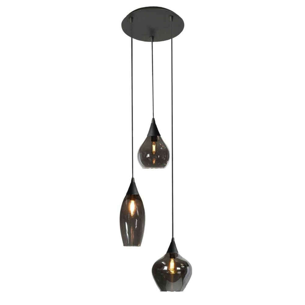 Ronde glazen Hanglamp Ø30cm 3 lichts | Cambio | 3xE14 fitting Clearance Best Place