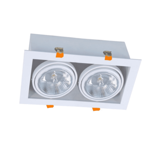 Rechthoekige inbouwspot AR111 | 315x160 | Dubbel | Wit Release Dates Cheap Online