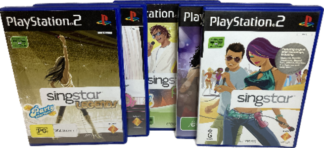 Game | Sony PlayStation PS2 | 5 Singstar Bundle Pack Music Collection Explore Online