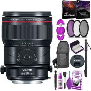 Canon TS-E 90mm f/2.8L Macro Tilt-Shift Lens with BONUS Bundle | Memory | Backpack | Monopod | Cleaning Kit | Intl Model Countdown Package Cheap Online