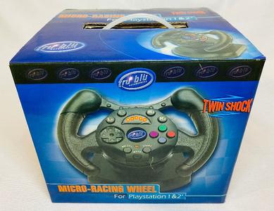 Controller | Sony PlayStation PS1 PS2 | Boxed Tru-Blu Micro-Racing Wheel Discount Cheap