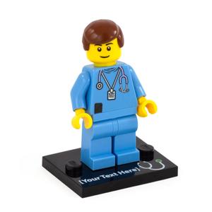 Personalised Nurse Minifigure (No Hair) - Custom Design Minifigure Visit For Sale