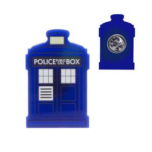 Police Box Pin Badge - Laser Cut Acrylic Shipping Discount Authentic