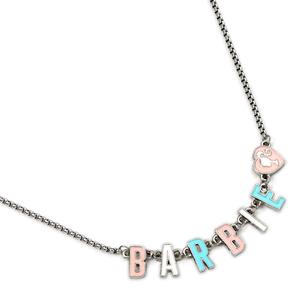 Barbie Silver Plated Enamel Letter Necklace Clearance Hot Sale