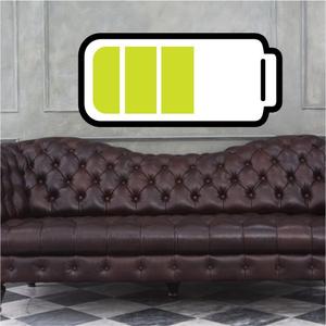 Battery with Three Bars Sticker Clearance Affordable