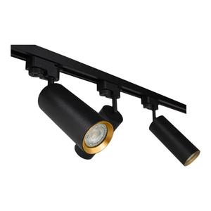 LED 1-fase Rails | Zwart met gouden ring | 1 Meter | Inclusief 3 railspots Free Shipping Comfortable