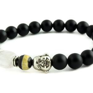 Black Matte Agate Stone Beads Laughing Buddha Extremely Cheap Online