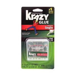 Krazy Glue KG58248SN 4-Pack All Purpose Krazy Glue Single-Use 0.5oz Tubes with Storage Case Sale Wide Range Of