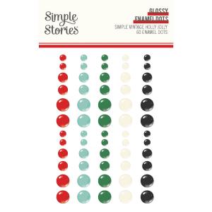 Glossy Enamel Dots Simple Vintage Holly Jolly Sale Choice