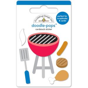 Lets bbq doodle-pops, pegatina 3D Patriotic Picnic Newest For Sale