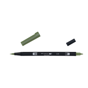 Rotulador Acuarelable Tombow Dual Brush-Pen Abt 228 Grey Green Shipping Discount Authentic