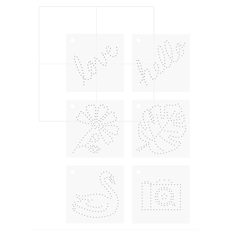 Stencil Kit Floral Stitch Happy Clearance Outlet
