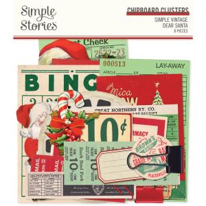 Chipboard Clusters Simple Vintage Dear Santa Clearance Fake