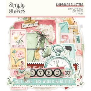 Chipboard Clusters Simple Vintage Love Story Pay With Paypal Online