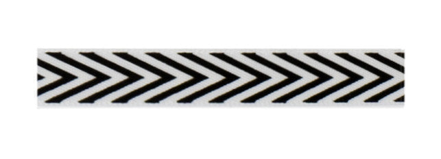 Cinta de Tela Black Chevron Estrecho Inexpensive