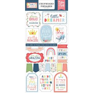 Chipboard Phrases Little Dreamer Girl Clearance Sast