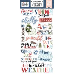 Chipboard Word & Phrases Chilling With My Snowmies Cheap Best Place