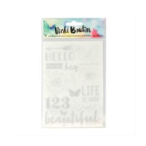 Rub-ons - Silver Foil  Mixed Media by Vicki Boutin Shop Offer Cheap Pice