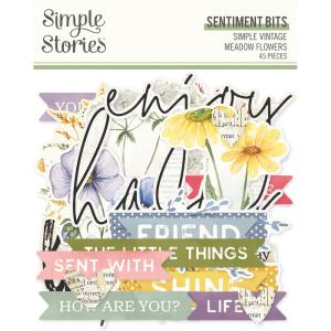 Sentiment Bits & Pieces Simple Vintage Meadow Flowers Outlet Sast