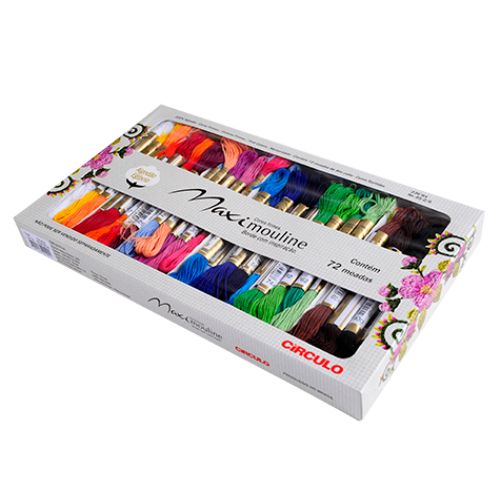 Caja de 72 Madejas para Bordar - Maxi Mouline - Circulo Very Cheap Sale Online