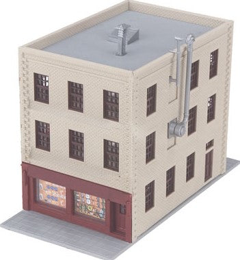 MTH O Gauge Model Trains 30-9096 CJ's Textiles 3-Story City Factory Beige & Maroon Cheap Sale Cheap