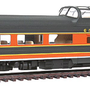 Walthers HO Scale 932-9093 Budd 46-Seat Vista Dome Coach - SP&S- or CB&Q-Owned Car (Omaha Orange, green w/Sublettering Decals) Best Wholesale Cheap Pice