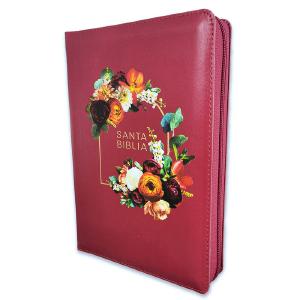Biblia Letra Gigante Manual Imitación piel granada con índice y Cierre RV1960 Outlet 2025 Newest