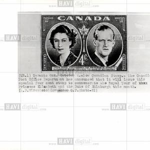 1951 Press Photo Stamp Elizabeth Royal Tour Canada Limited Edition Online