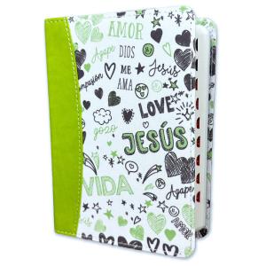 Biblia de Bolsillo tela impresa con índice - palabras de vida - verde  RV1960 Excellent Sale Online