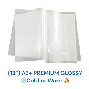 DTF Transfer Film A3  Sheets 13" x 19" (100 Pack) - GLOSSY Cold/Warm Peel Purchase For Sale