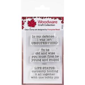 Woodware Craft Collection - Clear Stamps - Life Status Outlet Get To Buy