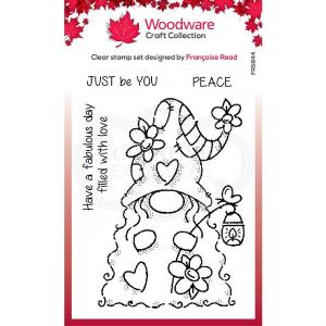 Woodware Craft Collection - Clear Stamps - Flower Power Gnome Cheap Sale Visit New