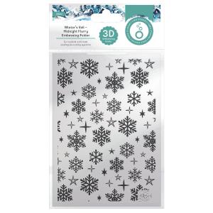 Winter's Veil - Embossing Folder - 3D - Night Flurry Clearance High Quality