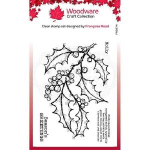 Woodware Craft Collection - Clear Stamps - Holly Spray Collections