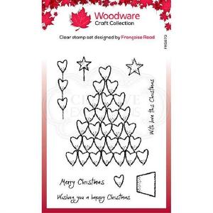 Woodware Craft Collection - Clear Stamps - Heart Tree Free Shipping For Sale