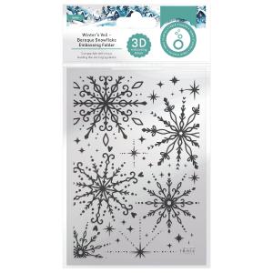 Winter's Veil - Embossing Folder - 3D - Baroque Snowflake Low Cost Cheap Pice