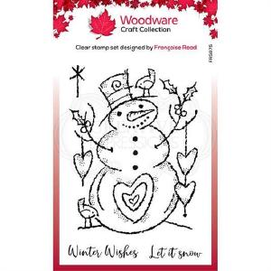 Woodware Craft Collection - Clear Stamps - Loving Snowman Outlet Supply