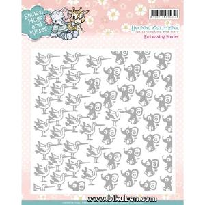 Yvonne Creations - Embossing Folder - Smiles, Hugs and Kisses Free Shipping Best