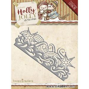 Yvonne Creations - Holly Jolly Snowflake Border Dies Discount Authentic
