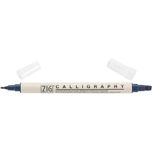 Zig - Calligraphy Marker - Navy With Paypal For Sale