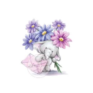 Wild Rose Studio - Clear Stamp - Bella with flowers Release Dates