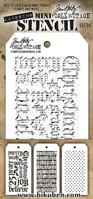 Tim Holtz - Mini Stencil Set #20 Cheap Sale Pick A Best